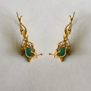 aretes-dorados-esmeralda